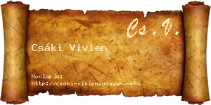 Csáki Vivien névjegykártya