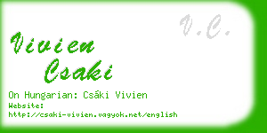 vivien csaki business card